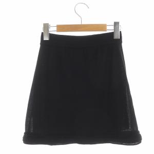 CHANEL 2010年モデル 台形スカート ミニ丈 ココマーク カシミヤ 34 XS ブラック P39396K02729
