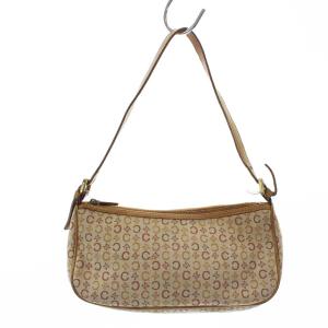 Cマカダムキャンバスレザーハンドバッグ ブラウン