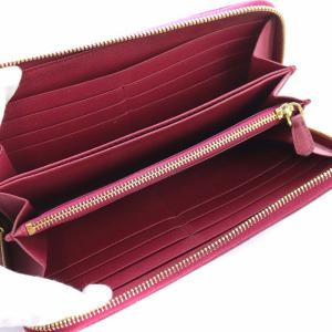 PRADA 長財布 ラウンドファスナー レザー パープル