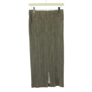 イッセイミヤケ デニム調タイトスカート 4 グレー