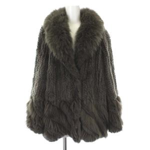 コート 毛皮 レッキスファー フォックスファー M グレー