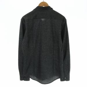 BLACK LABEL CRESTBRIDGE 18AW カジュアルシャツ 長袖 ストレッチ ワッペン M チャコールグレー