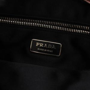 PRADA 三角プレート 花柄 ハンドバッグ 赤