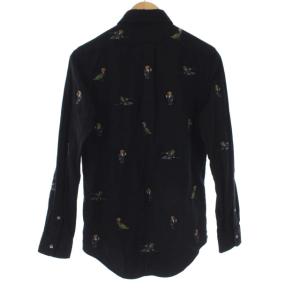 RALPH LAUREN ポロベア シャツ ボタンダウン 長袖 XS ブラック