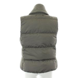 RALPH LAUREN ダウンベスト リブ切替 ウール カシミヤ混 S グレー