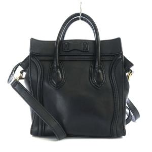 CELINE ラゲージ ナノショッパー ハンドバッグ ショルダーバッグ 2WAY  ブラック