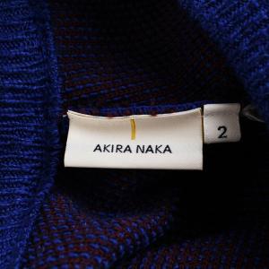 AKIRANAKA 18AW Frieda ニットスカート ロング丈 フリンジ 2 M ブルー