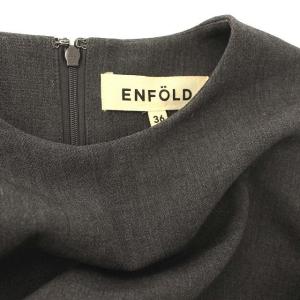 ENFOLD ロングストレッチワンピース 36 グレー