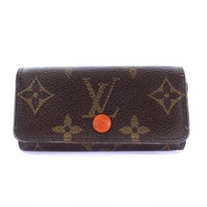 ピモン モノグラム ミュルティクレ4  4連キーケース ブラウン