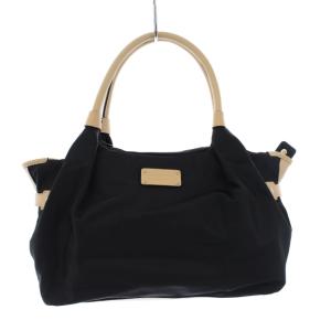 ナイロン×レザートートバッグ ブラック