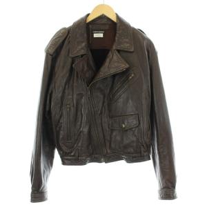 ライダースジャケット レザー ブラウン