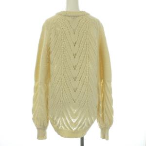 CLANE 20AW オープンワークケーブルニット セーター 長袖 S アイボリー