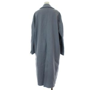 ENFOLD 19AW WOダブルフェイス 立体ポケットコート チェスターコート ロング丈 38 水色