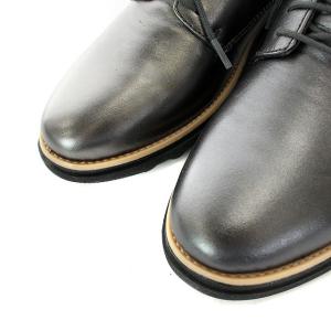 Clarks シューズ 革靴 厚底 ラウンドトゥ レースアップ レザー UK4.5 シルバー