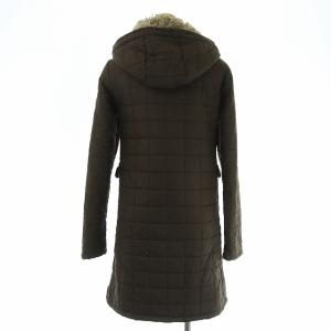 MACKINTOSH 中綿コート キルティング ロング丈 裏地ファー フード ブラウン