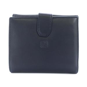 LOEWE アナグラム Wホック 二つ折り財布 レザー 黒