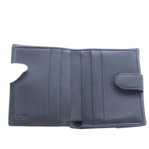 LOEWE アナグラム Wホック 二つ折り財布 レザー 黒