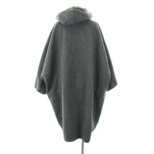 Acne Studios ステンカラーコート フーディコート ロング ミドル丈 ドルマンスリーブ ウール 32 グレー