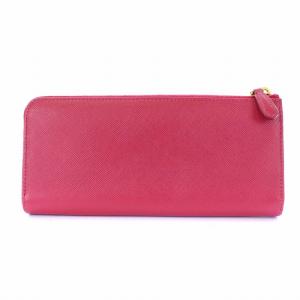PRADA 長財布 L字ファスナー 三角プレート サフィアーノレザー ピンク