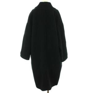 Deuxieme Classe 18AW ダブルビーバーノーカラーコート 黒