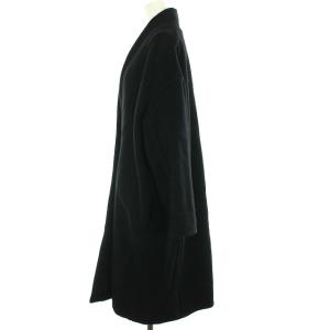 Deuxieme Classe 18AW ダブルビーバーノーカラーコート 黒