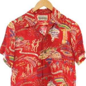 WACKO MARIA THE GUILTY PARTIES 14SS BRASIL ALOHA SHIRT S レッド