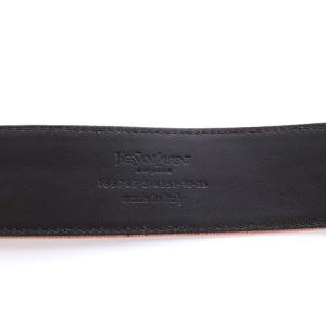 YVES SAINT LAURENT rive gauche ベルト キャンバス 裏レザー 36 ピンク