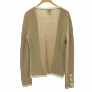 CHANEL カーディガン カシミヤ ニット ライン ベージュ