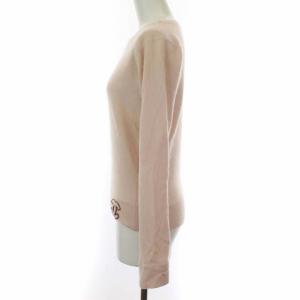 CHANEL ニット カットソー ココマーク カシミヤ 長袖 36 ピンク系