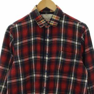 sacai ネルシャツ シャツジャケット チェック 長袖 1 レッド
