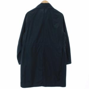 DRESSTERIOR ナイロンドロストコート ステンカラーコート ミドル S ネイビー