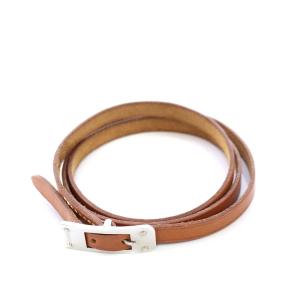 2004年製 ケリー アルディオン 3連 ブレスレット レザー 刻印 H ブラウン