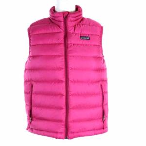 ダウンベスト ロゴ M ピンク