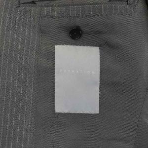 ESTNATION スーツ セットアップ テーラードジャケット スラックス ウール モヘヤ混 ストライプ グレー