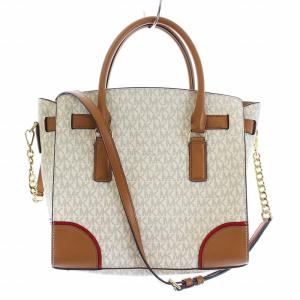 MICHAEL KORS ハンドバッグ 2way サッチェル レザー  ホワイト ブラウン