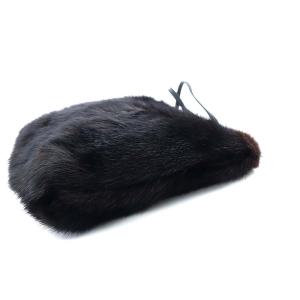 PRADA ミンクファー ハンドバッグ トートバッグ ダークブラウン