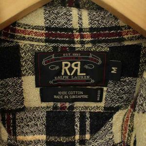 RRL ラルフローレン 長袖チェックシャツ M イエロー
