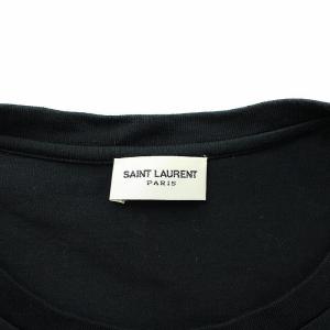 SAINT LAURENT PARIS 2017年 クルーネックロゴTシャツ ブラック