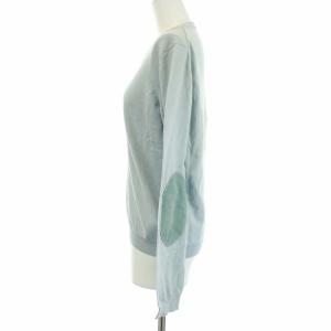 Maison Margiela Martin Margiela 4 17SS エルボーパッチ ニット 長袖 Vネック S 水色