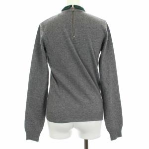 N°21 ラインストーンニットカットソー グレー