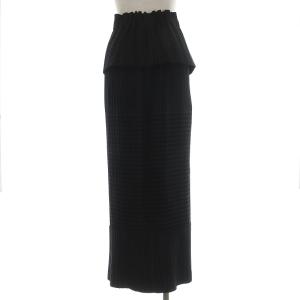 ISSEY MIYAKE ラップスカート プリーツ タイト マキシ丈 黒