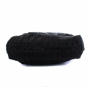 PRADA ハンドバッグ 2WAY ギャザー ナイロン レザー ブラック