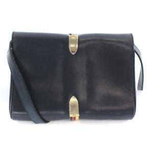 CELINE ヴィンテージ ロゴショルダーバッグ ネイビー