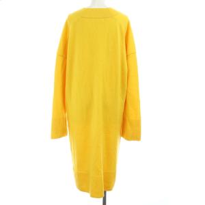 ENFOLD 19SS ニット ワンピース ウール Vネック 38 M イエロー