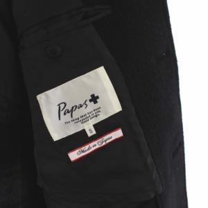 Papas チェスターコート 日本製 S 黒