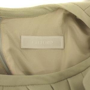 CELFORD 19SS ロングプリーツワンピース 38 セージグリーン