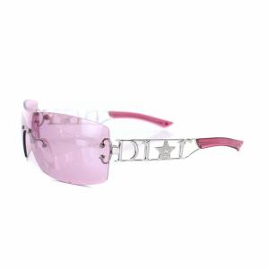 Christian Dior DIORLYWOOD ラインストーンサングラス ピンク