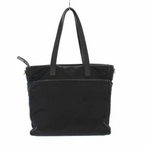 PRADA トートバッグ ナイロン レザー ブラック