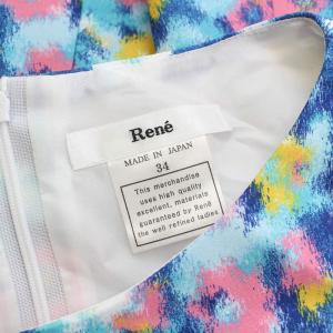 René 2020年製 ワンピース ノースリーブ 総柄 34 XS マルチカラー タグ付き