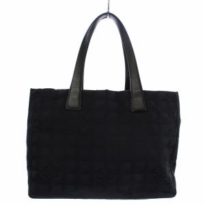CHANEL 8番台 ニュートラベルライントートバッグ ハンドバッグ 黒